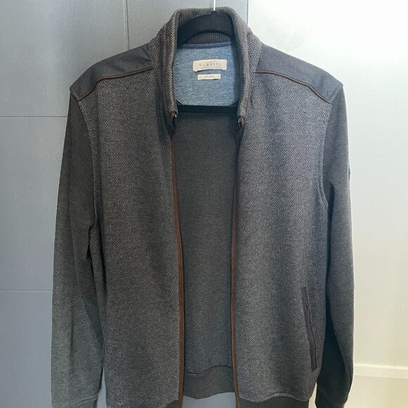 Bugatti Grey Full Zip Sweater Men's M - Picture 1 of 4